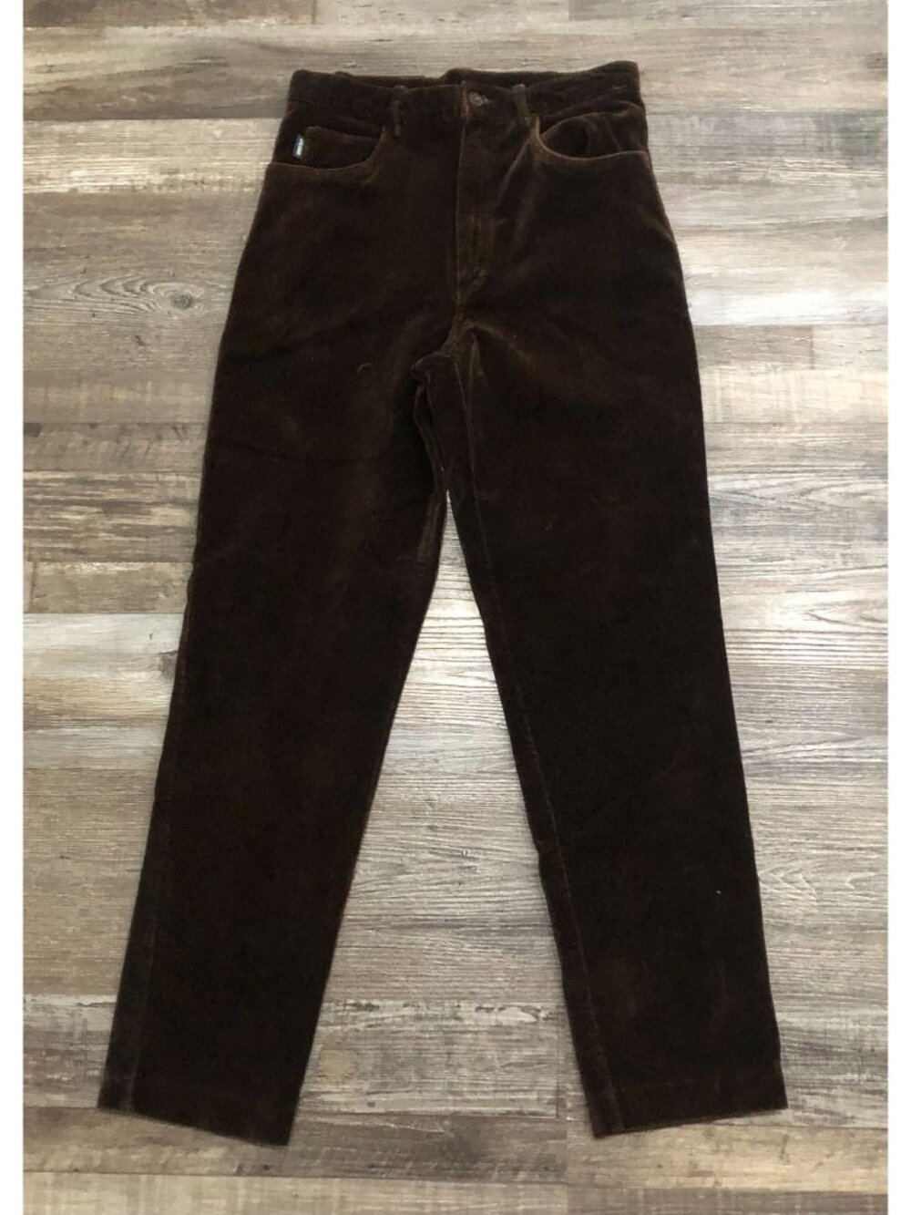 Vtg Lauren Ralph Lauren Womens Size 4 Dark Brown Corduroy Pants Made in USA
